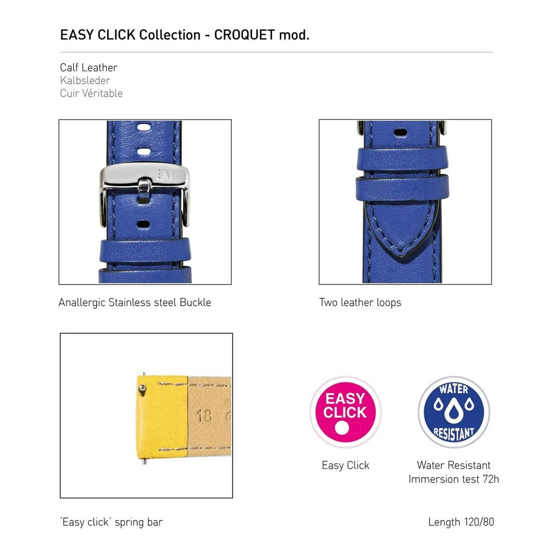 Croquet (EC) Leather Watch Strap
