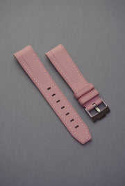 Rubber Curved Strap for Omega x Swatch MoonSwatch – Mission to Venus – Pink with White Stitch