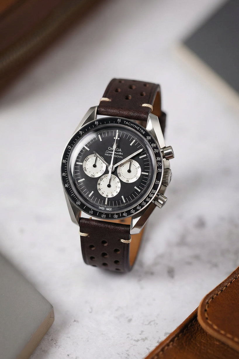Omega Speedmaster Professional Perforated Leather Strap Replacement
