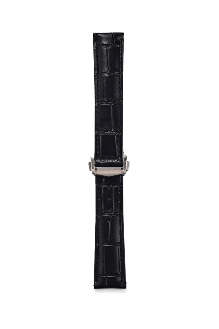 Embossed Alligator Deployant Leather Watch Strap – 18mm to 22mm