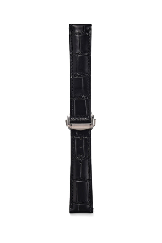 Embossed Alligator Deployant Leather Watch Strap – 18mm to 22mm