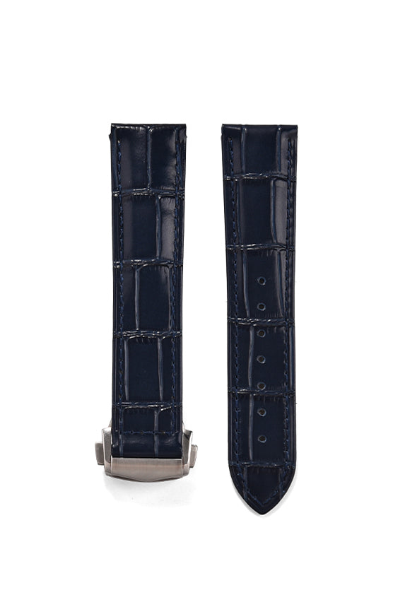 Embossed Alligator Deployant Leather Watch Strap – 18mm to 22mm