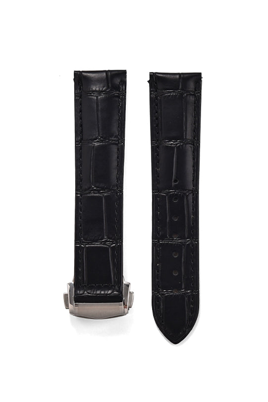 Embossed Alligator Deployant Leather Watch Strap – 18mm to 22mm