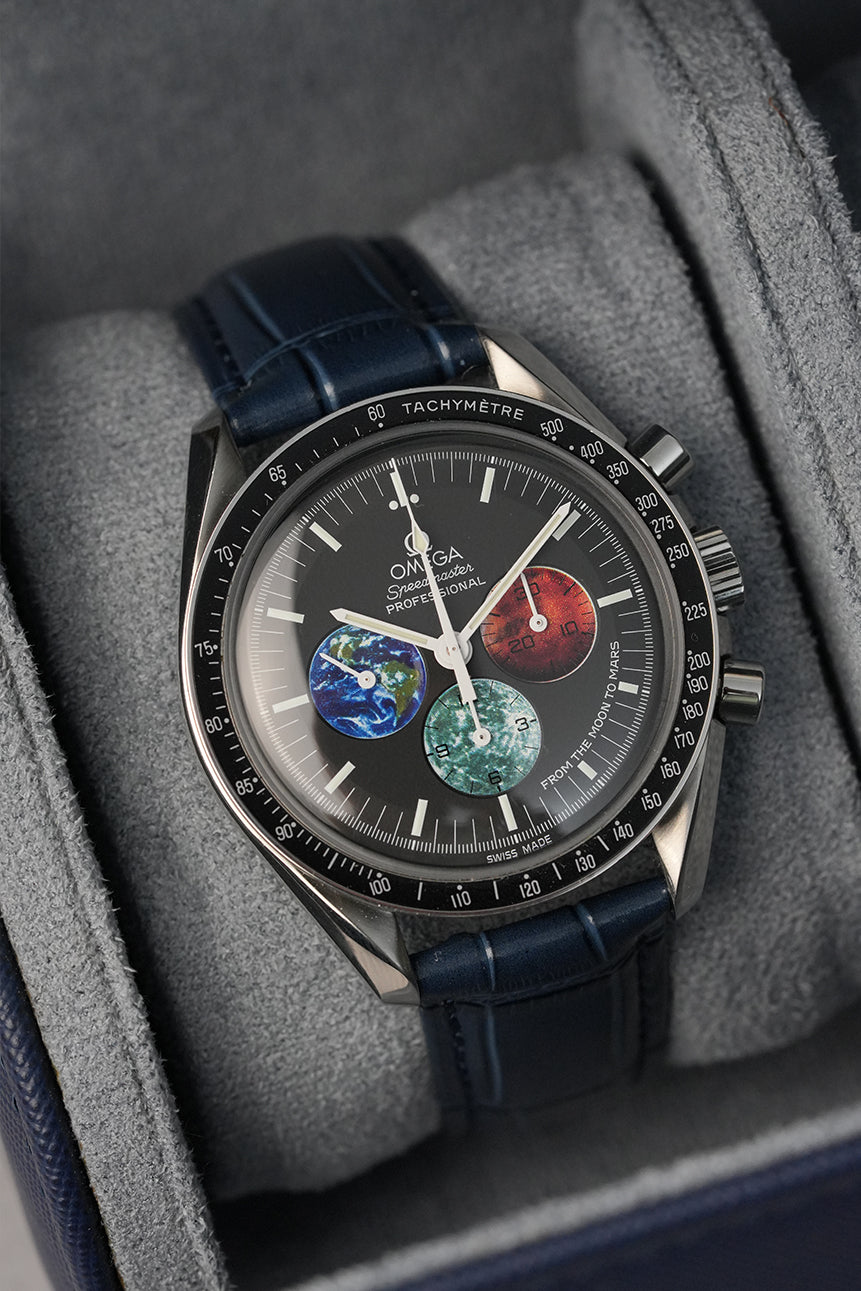 Omega Speedmaster Professional Embossed Alligator Leather Strap with Deployant Clasp