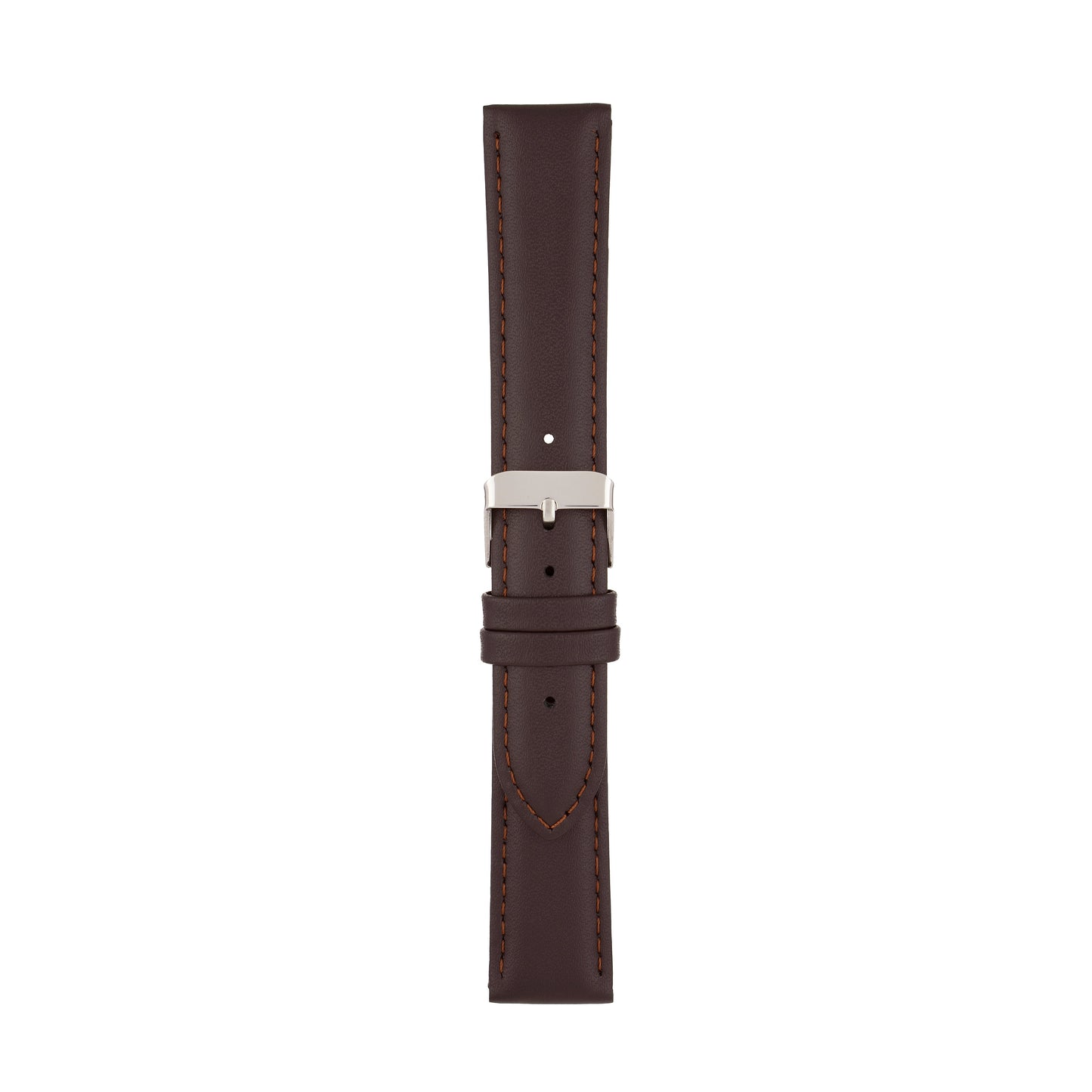 Tan Economy Padded Leather Watch Strap — joined view