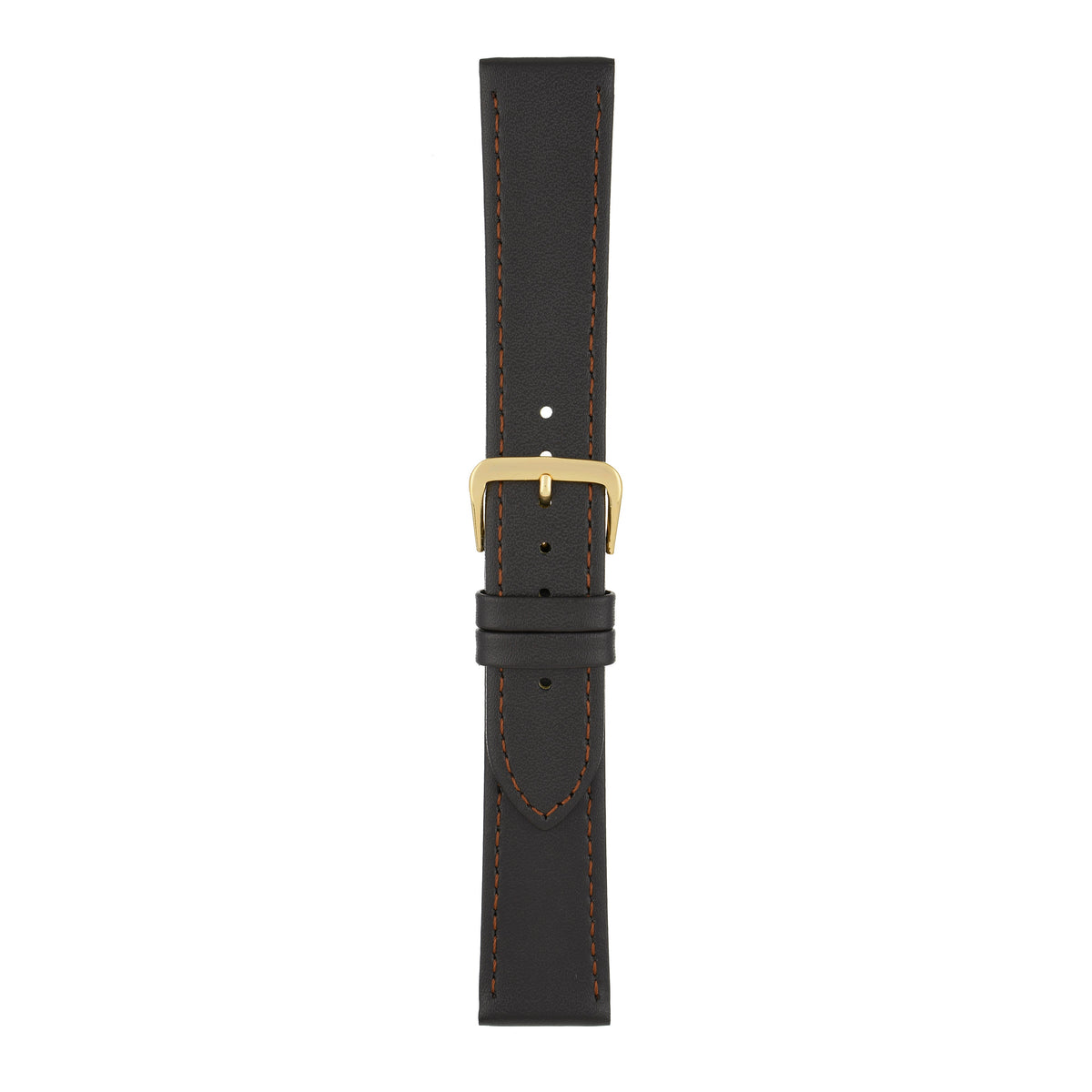 Tan Economy Plain Leather Watch Strap — joined view