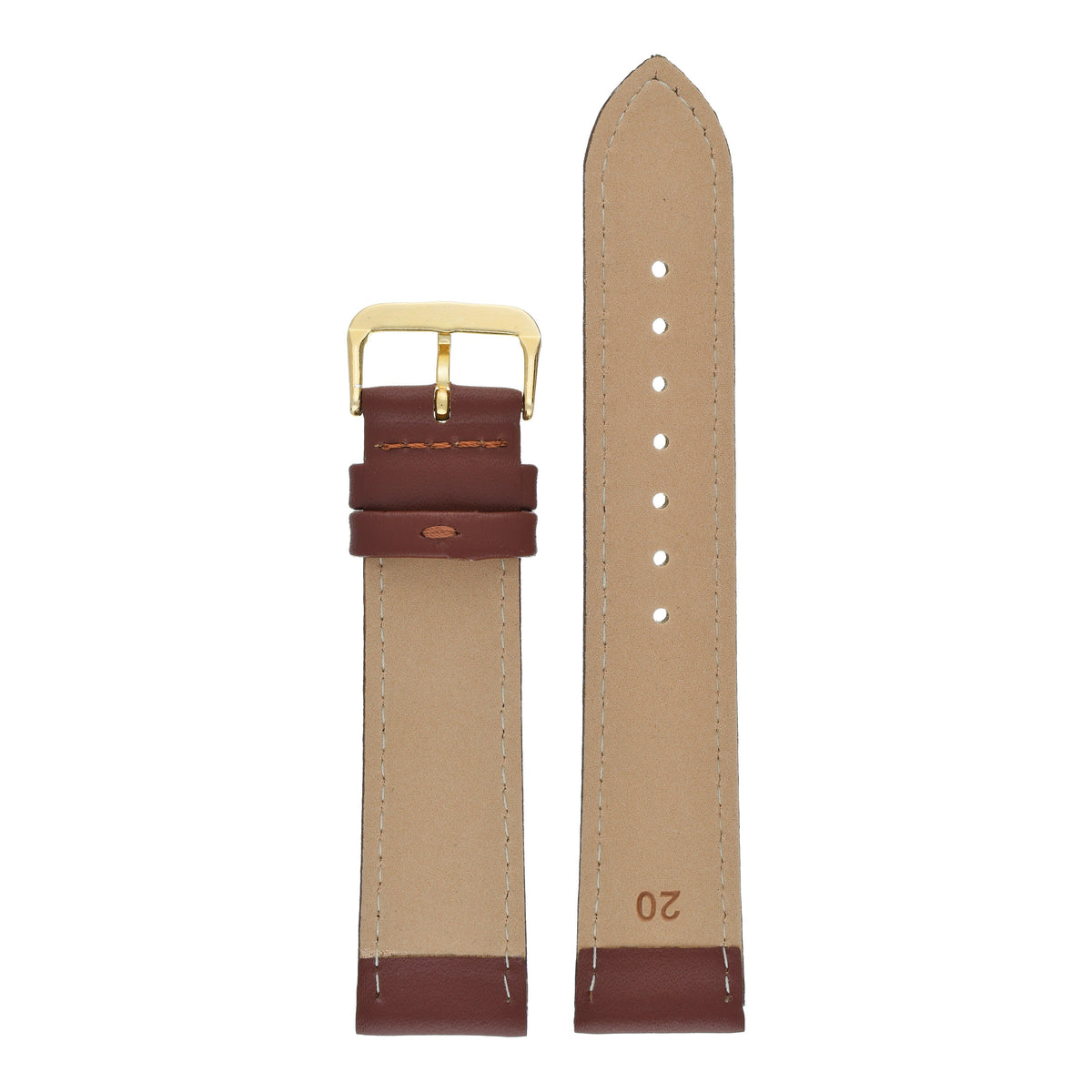 Economy Plain Leather Watch Strap (8mm-30mm)