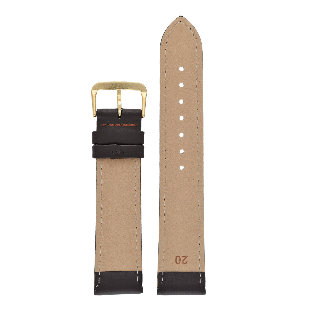 Economy Plain Leather Watch Strap (8mm-30mm)