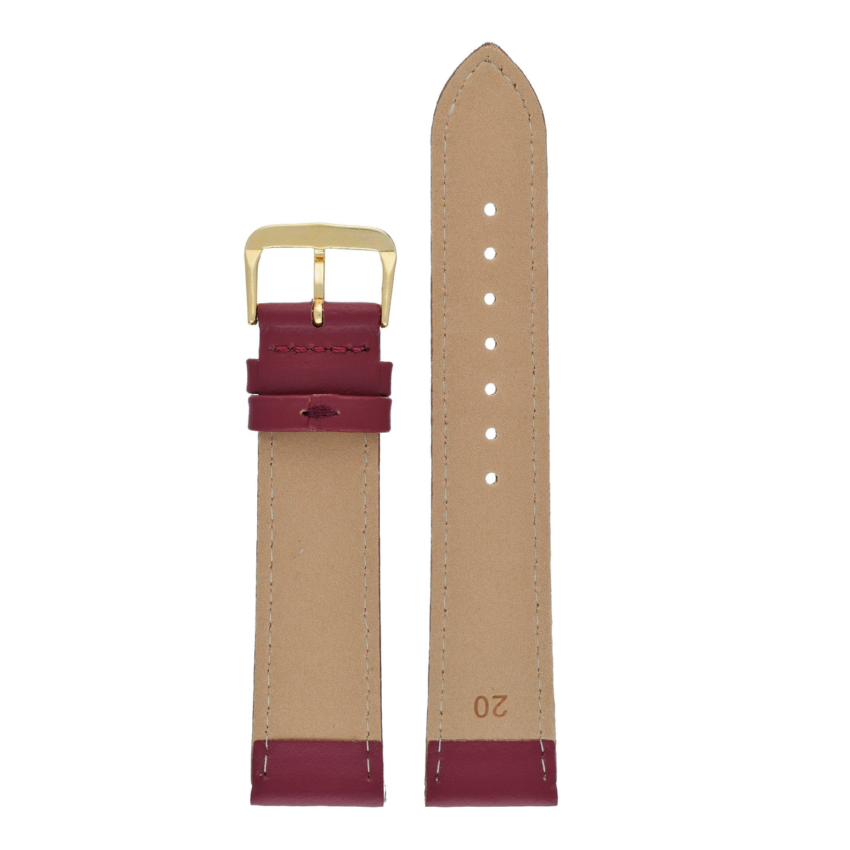 Economy Plain Leather Watch Strap (8mm-30mm)