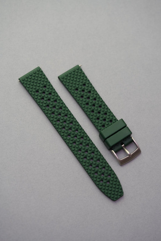 Fkm honeycomb watch strap green strap replacement for Tudor Black Bay