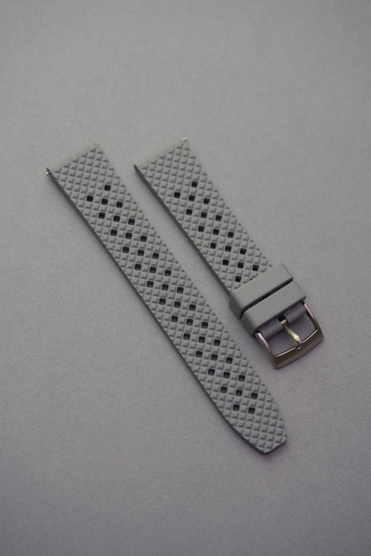 Fkm honeycomb watch strap light grey strap replacement for Omega Seamaster