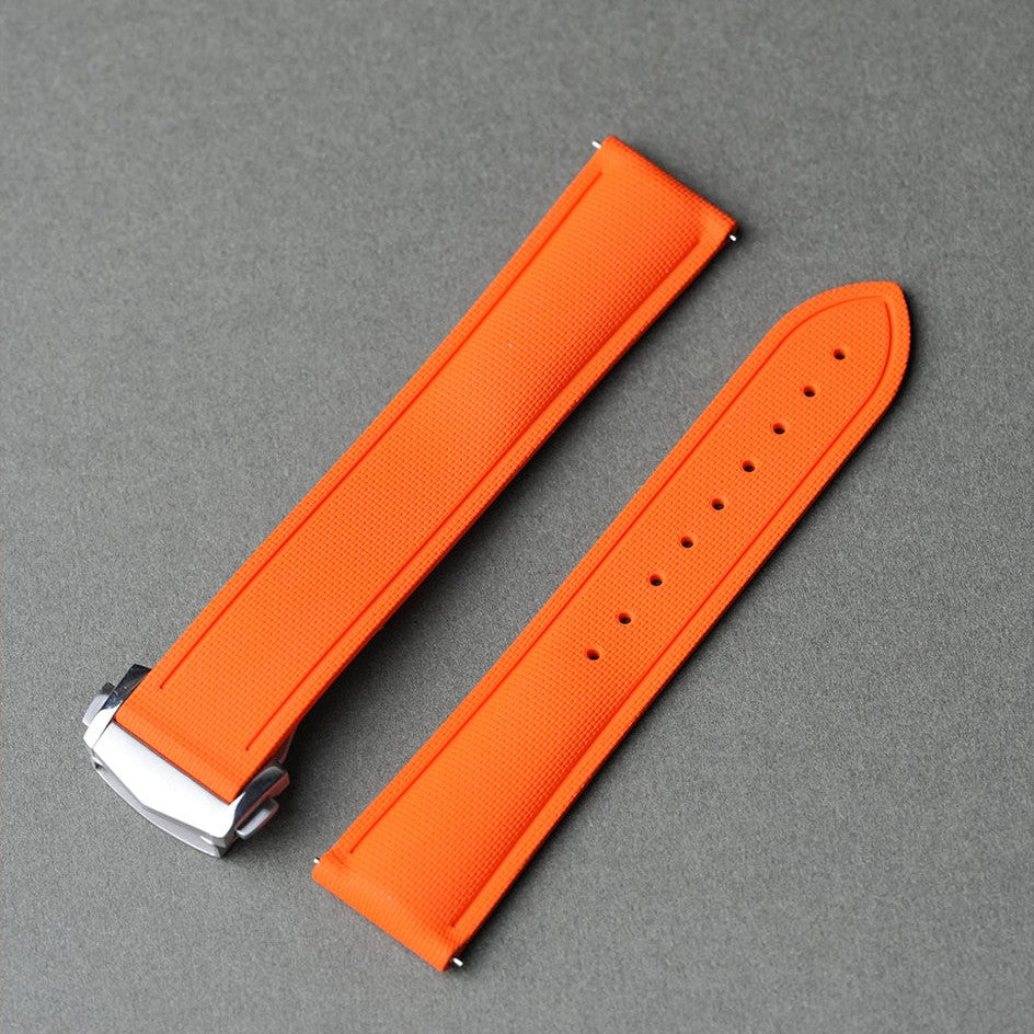 Breitling Navitimer Sailcloth FKM Rubber Strap with Deployant Clasp