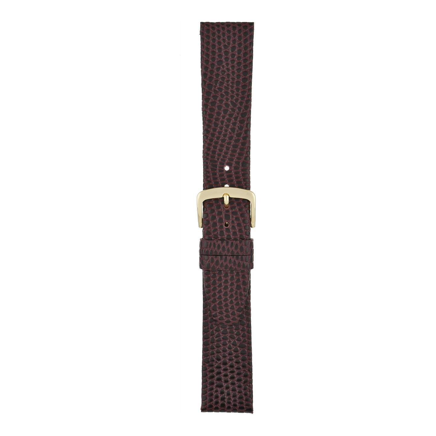 Flat Lizard Grain Leather Watch Strap