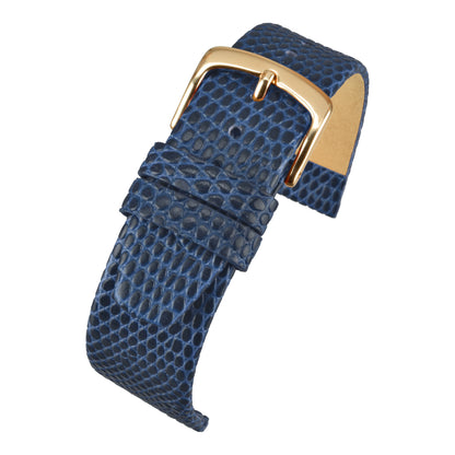 Flat Lizard Grain Leather Watch Strap
