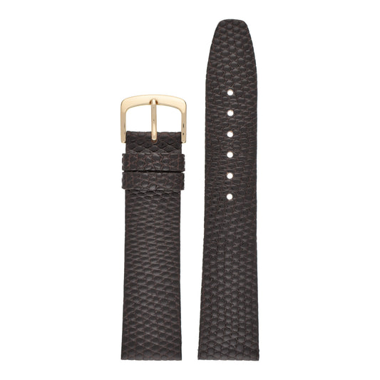 Flat Lizard Grain Leather Watch Strap