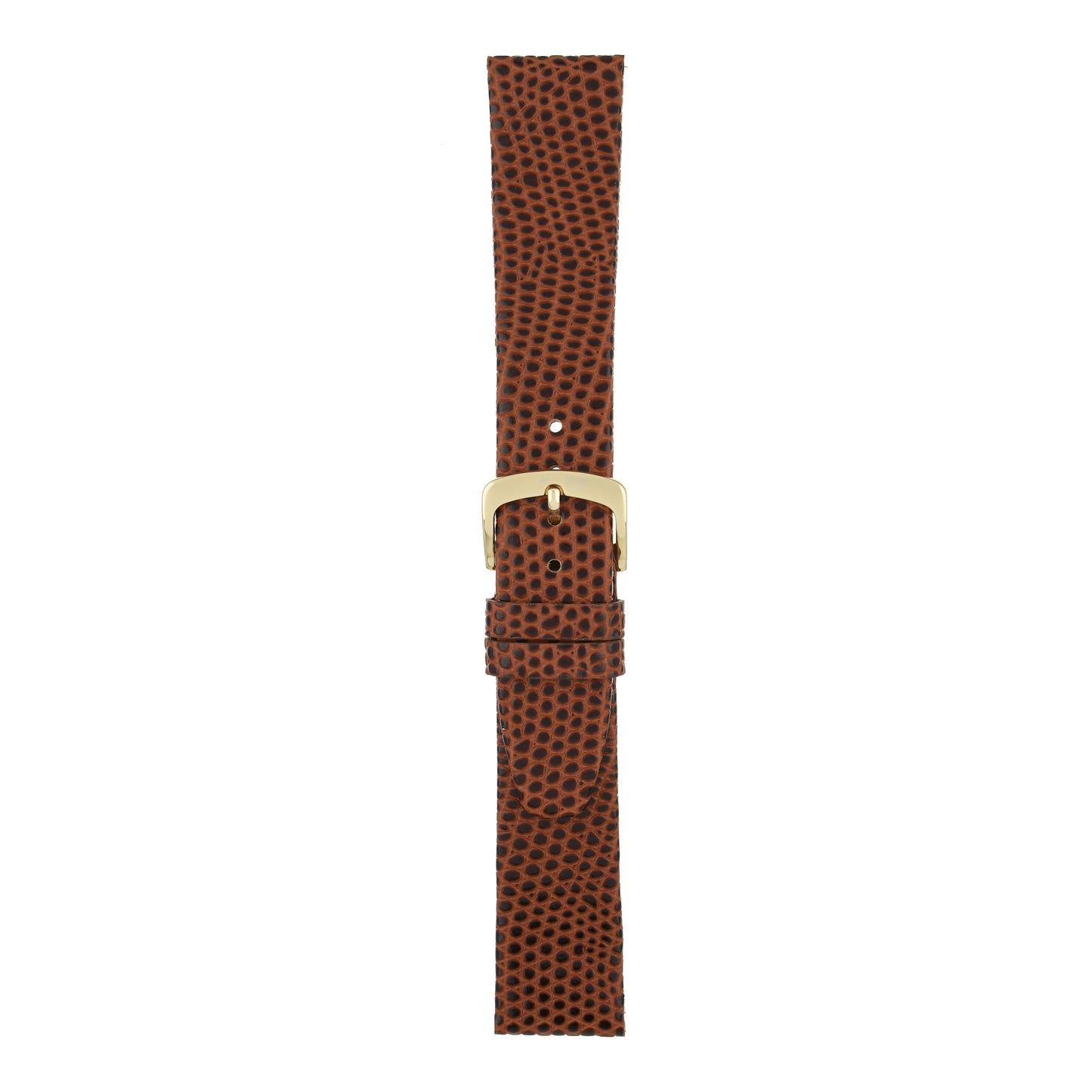 Flat Lizard Grain Leather Watch Strap
