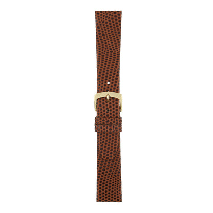 Flat Lizard Grain Leather Watch Strap
