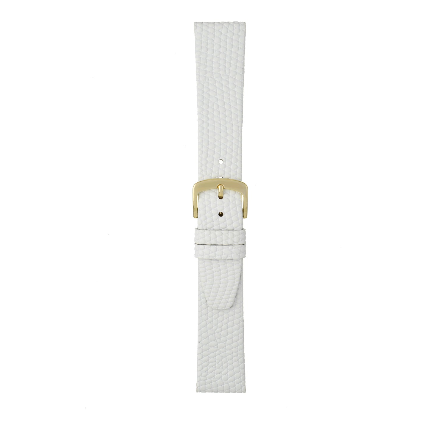 Flat Lizard Grain Leather Watch Strap