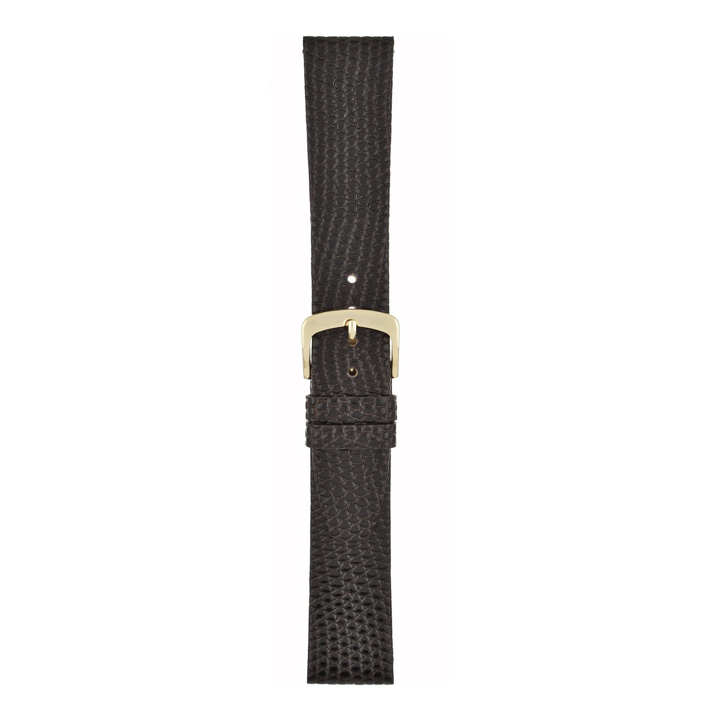 Flat Lizard Grain Leather Watch Strap