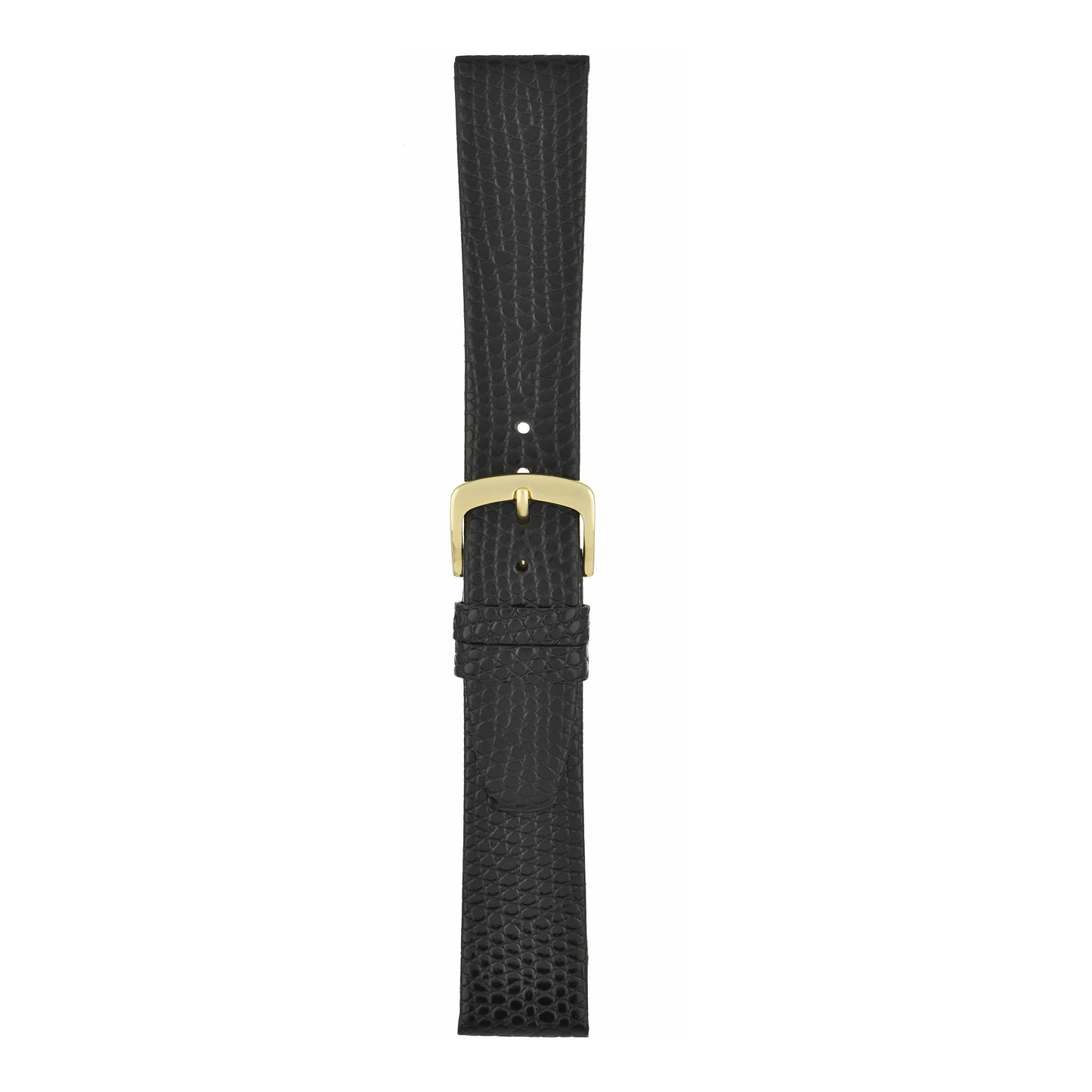 Flat Lizard Grain Leather Watch Strap