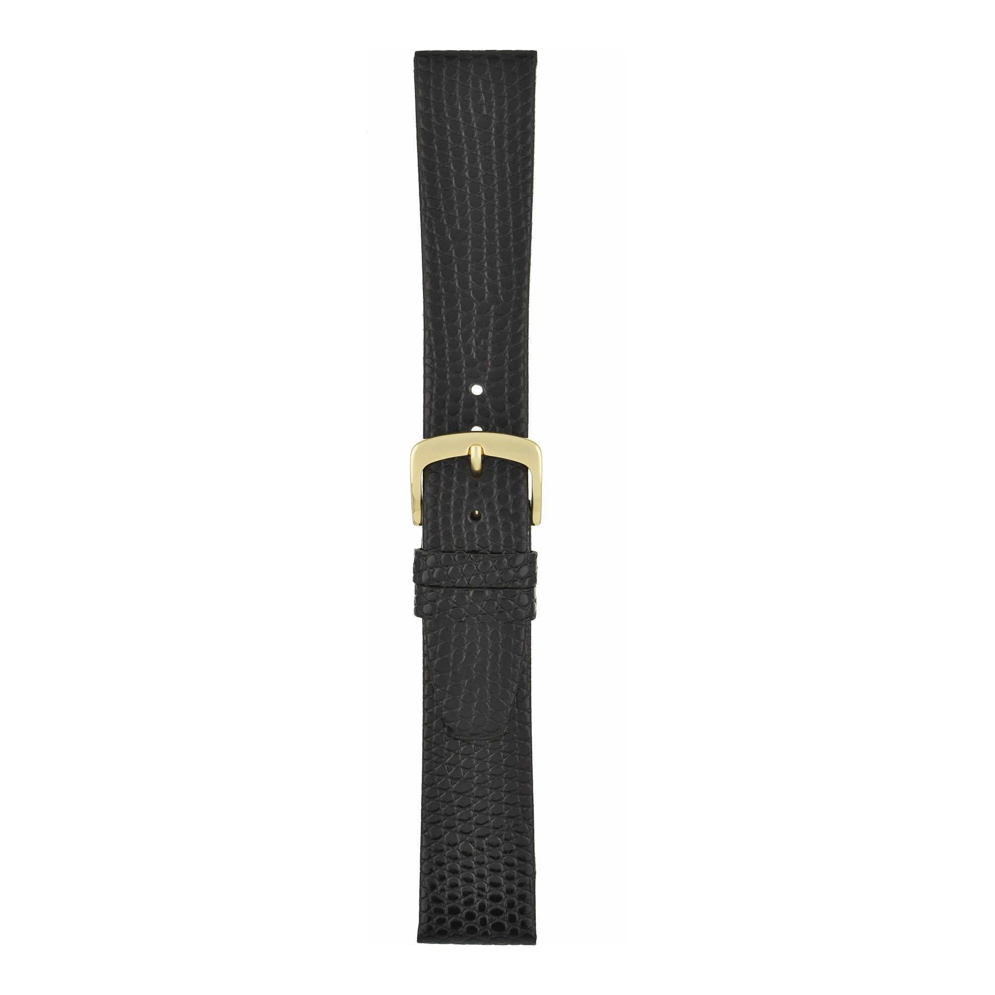 Flat Lizard Grain Leather Watch Strap