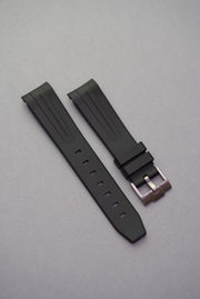 Rubber Curved Strap for Omega x Swatch MoonSwatch – Mission on Earth: Lava – Black