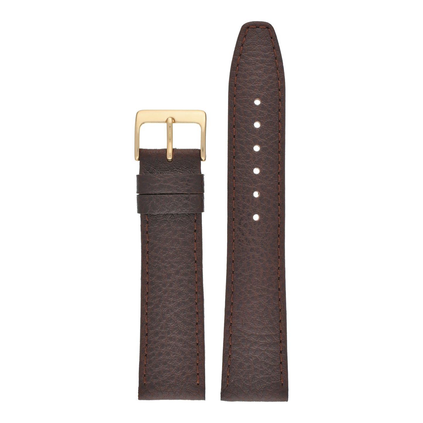 Glazed Buffalo Grain Leather Watch Strap