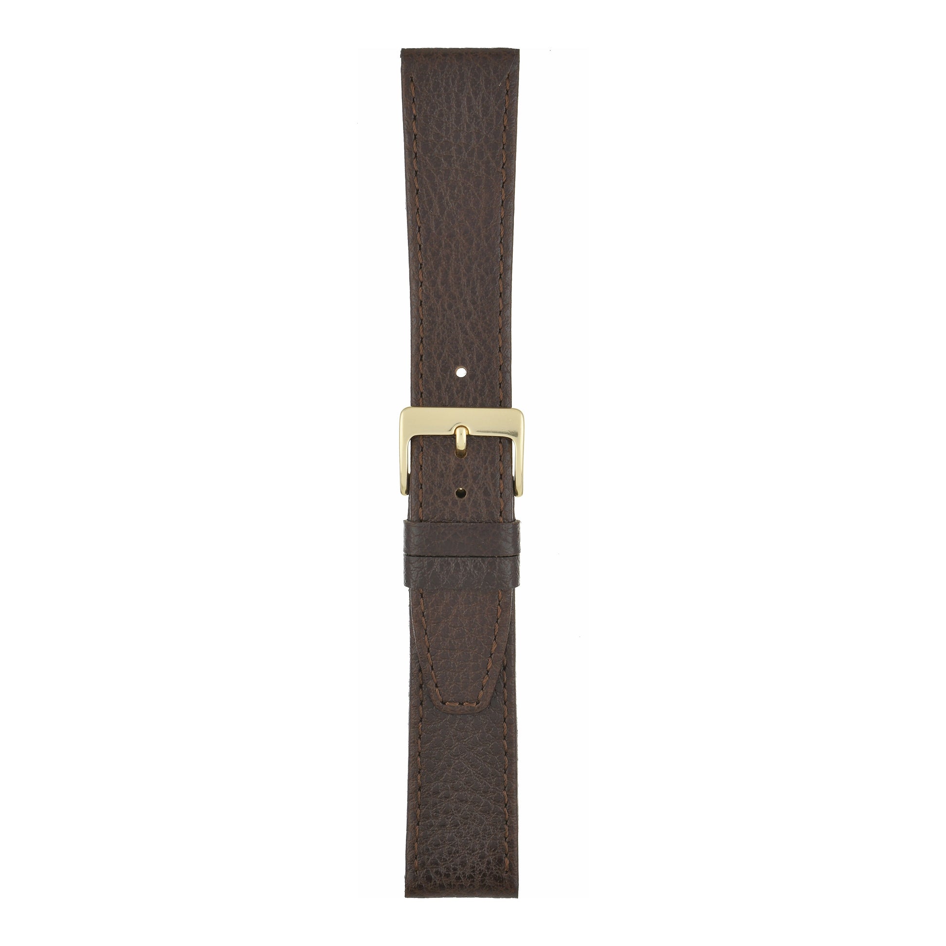 Glazed Buffalo Grain Leather Watch Strap