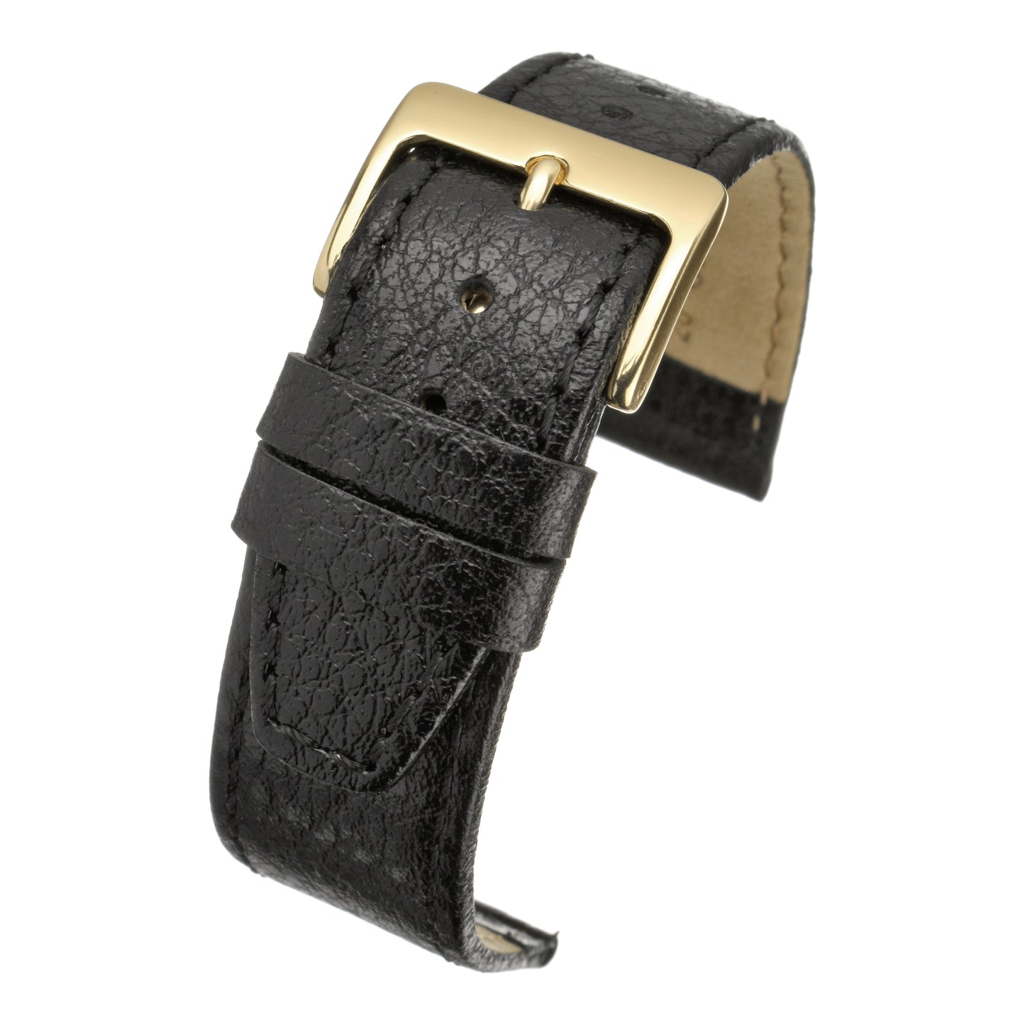 Glazed Buffalo Grain Leather Watch Strap