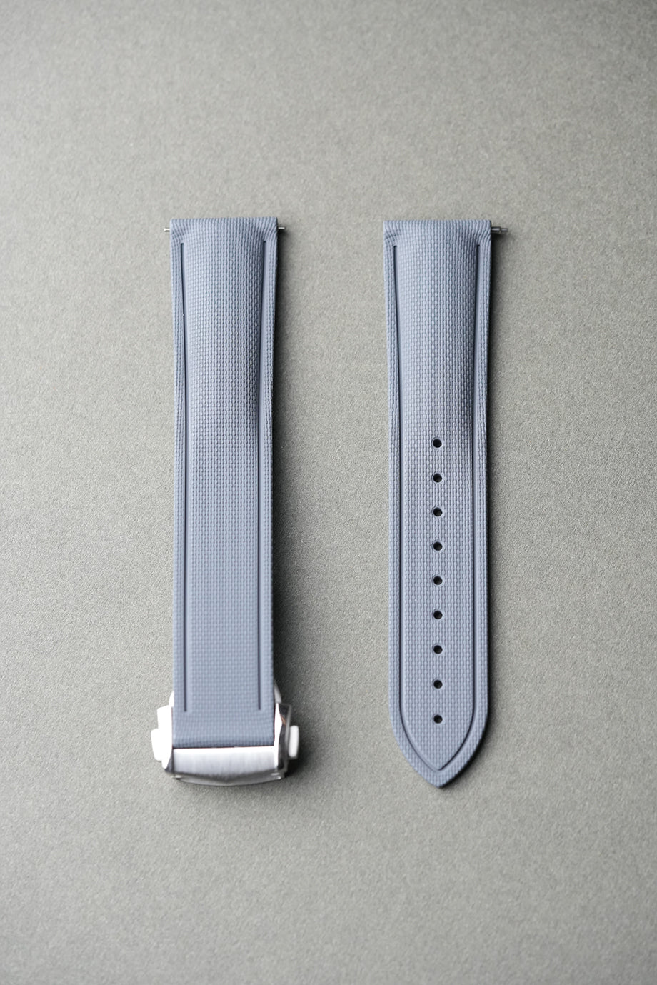 Sailcloth Effect FKM Rubber Strap with Deployant Clasp 20mm-22mm