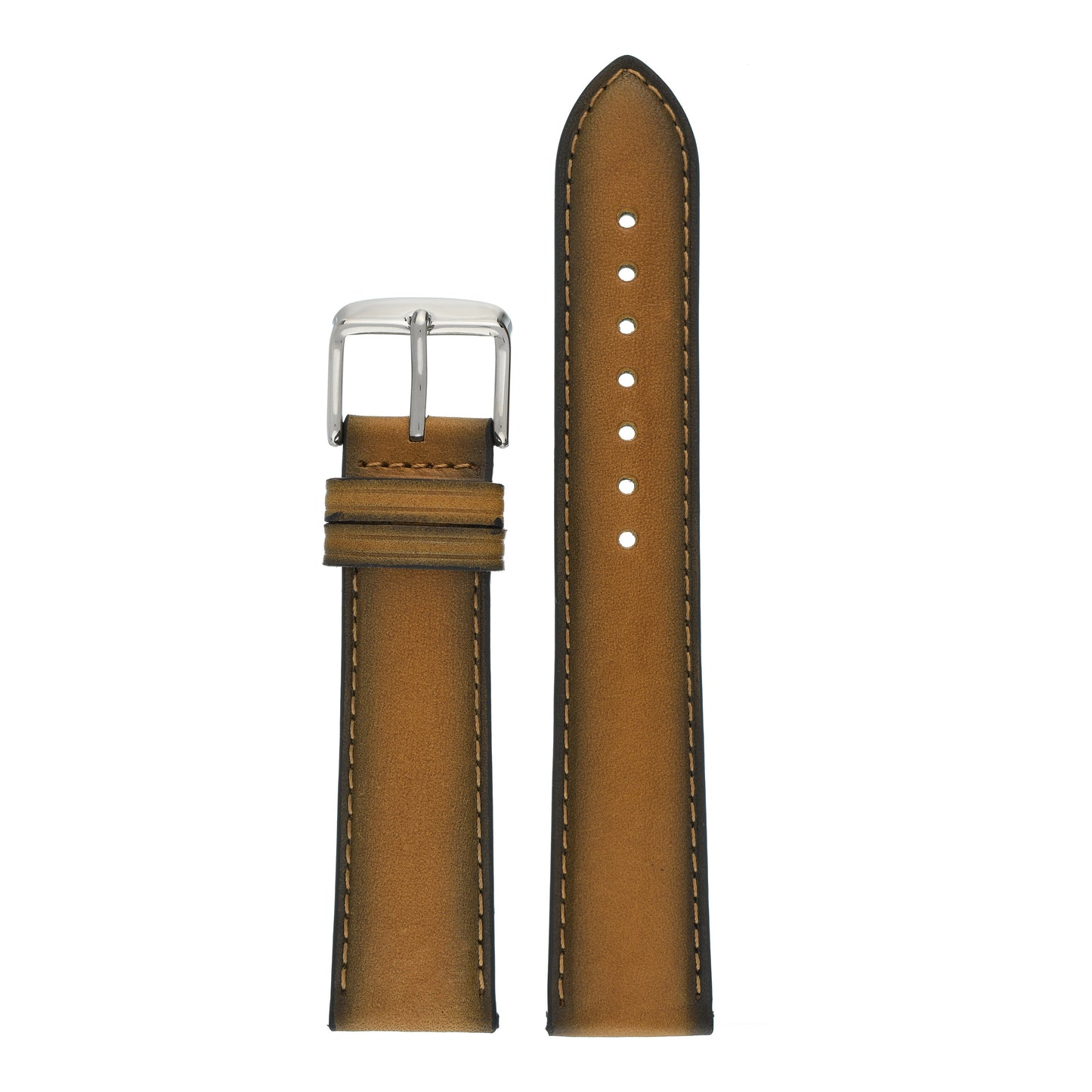 Hand Burnished Leather Watch Strap