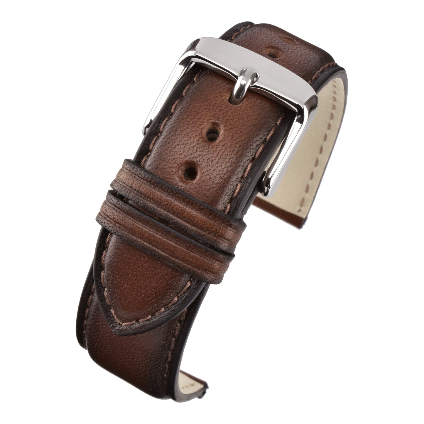 Hand Burnished Leather Watch Strap