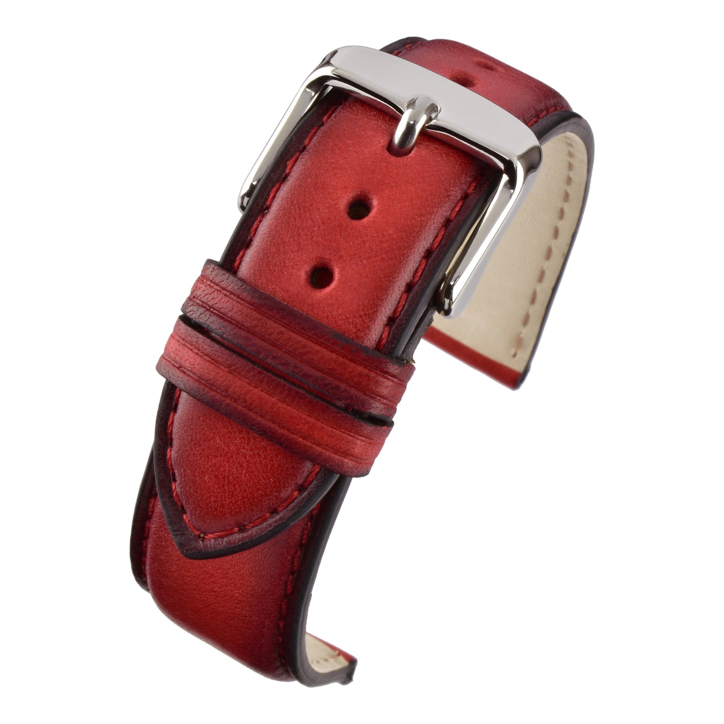 Hand Burnished Leather Watch Strap