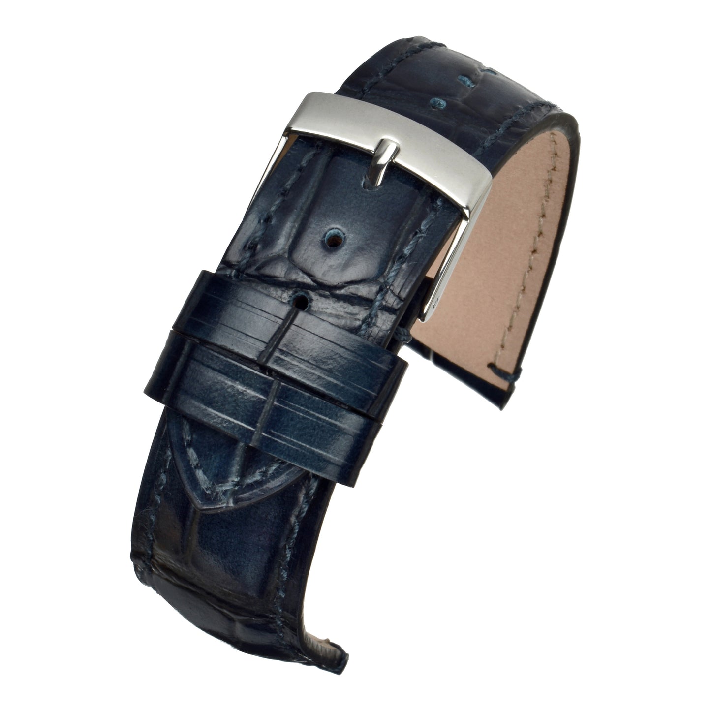 Hand-Made Alligator Grain Leather Watch Strap