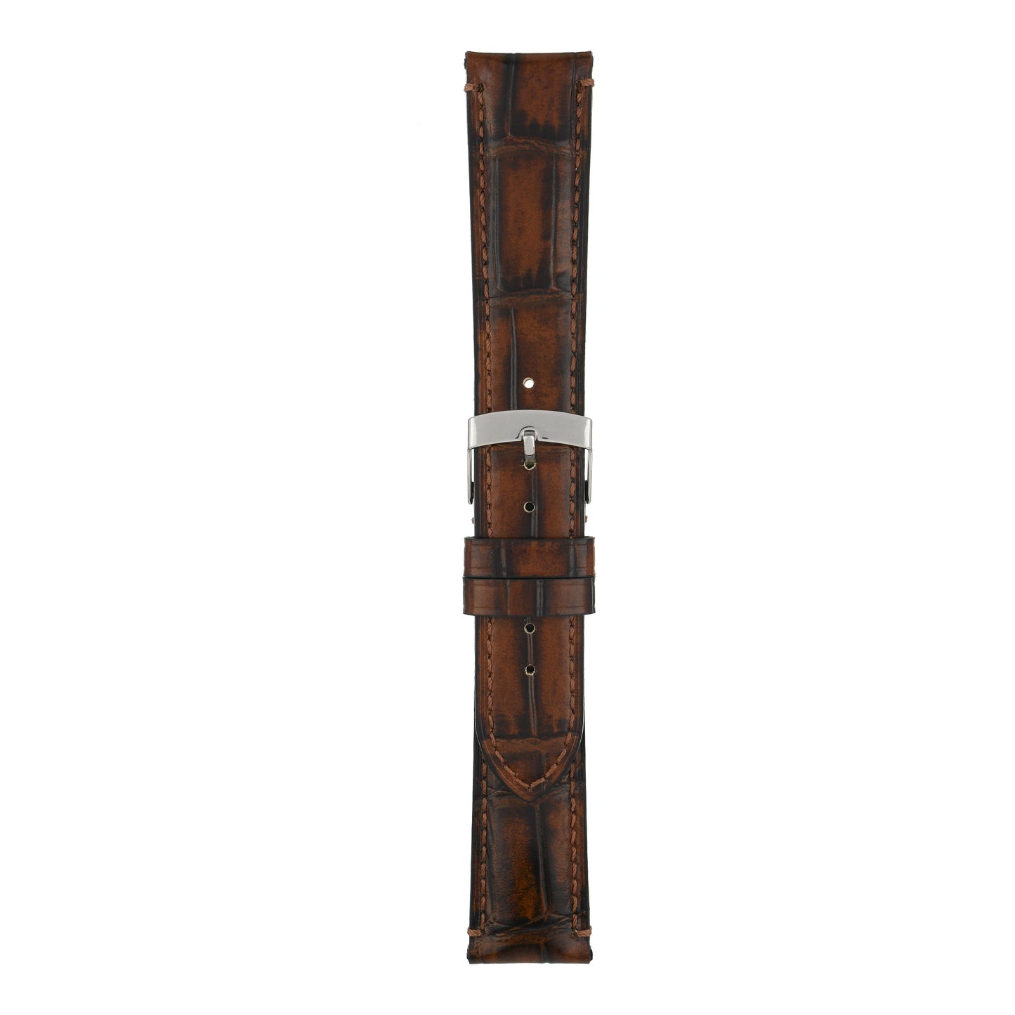Hand-Made Alligator Grain Leather Watch Strap