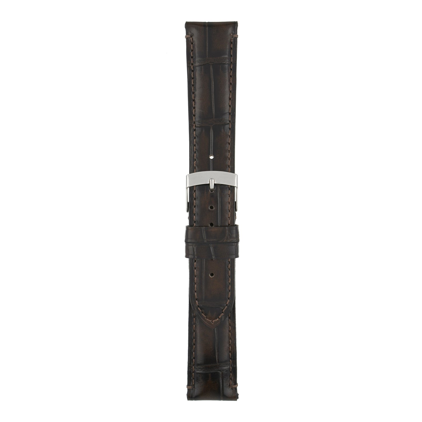 Hand-Made Alligator Grain Leather Watch Strap