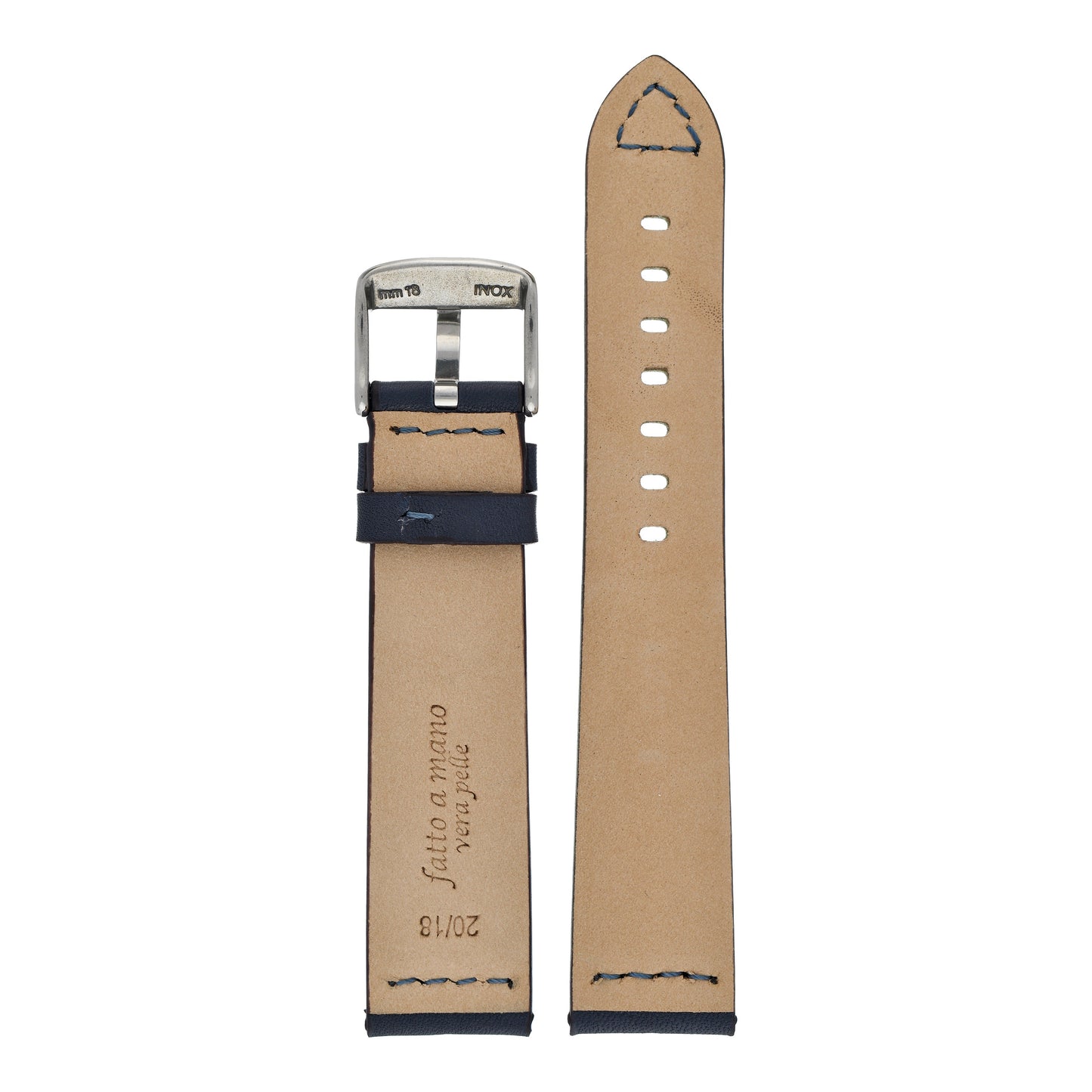 Hand-Made Smooth Padded Leather Watch Strap