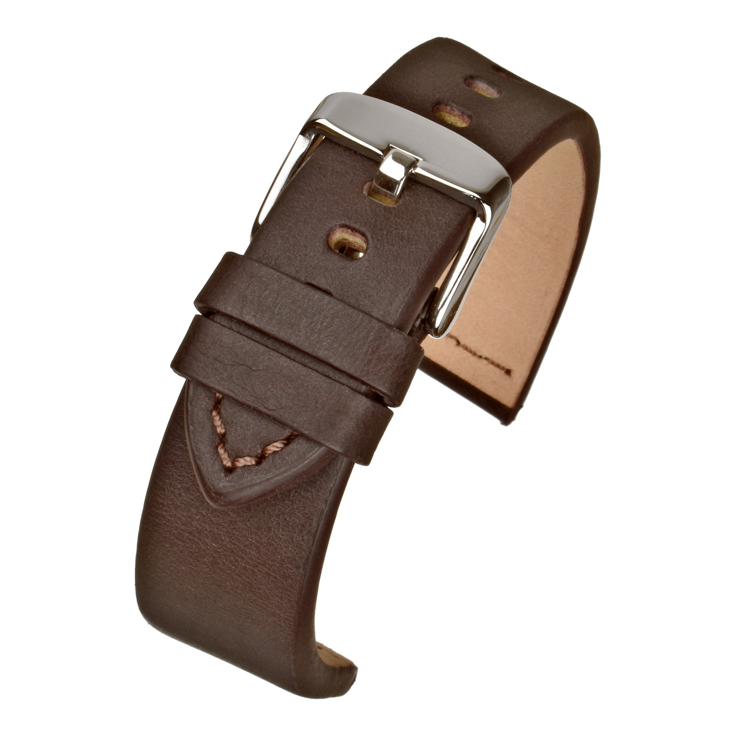 Hand-Made Smooth Padded Leather Watch Strap