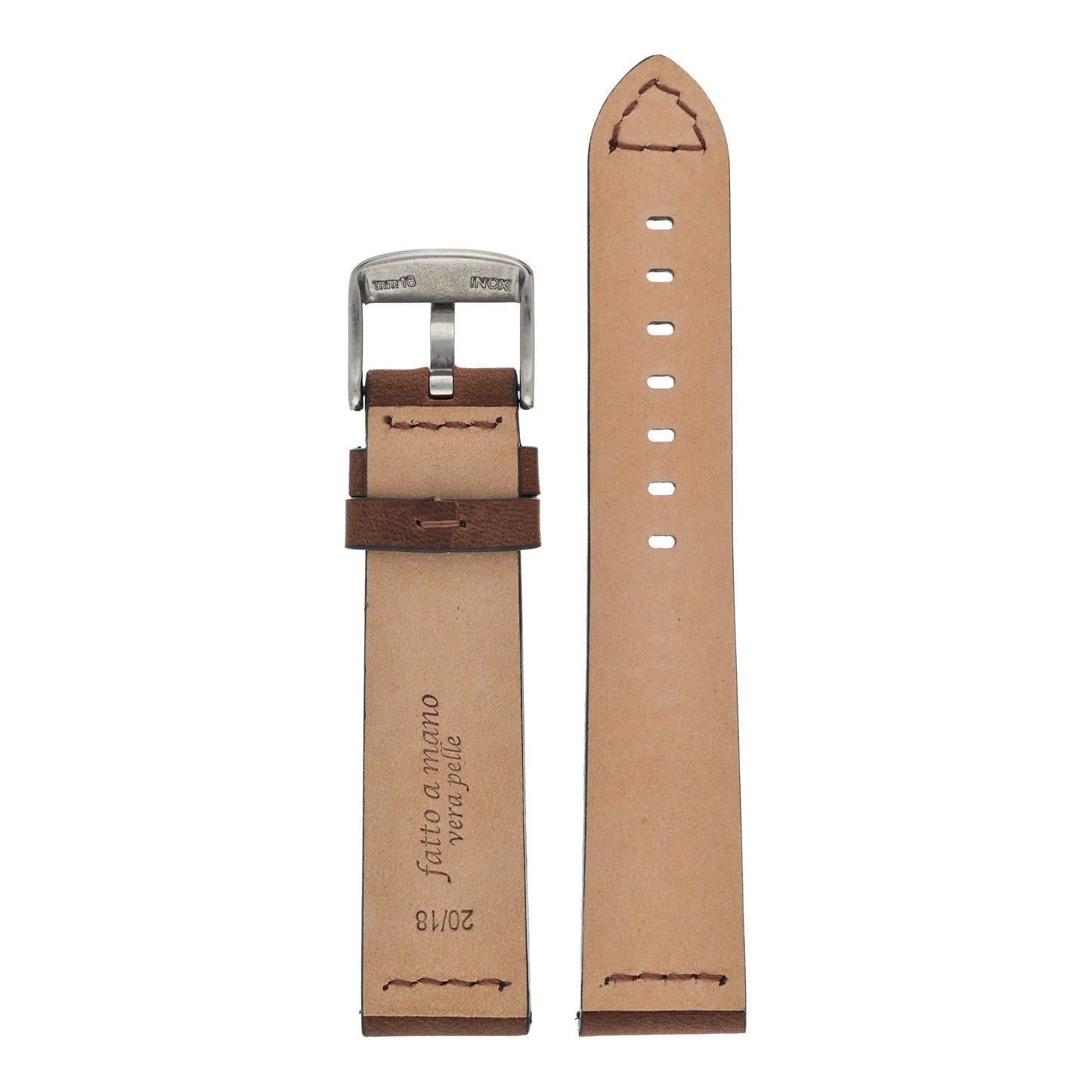Hand-Made Smooth Padded Leather Watch Strap