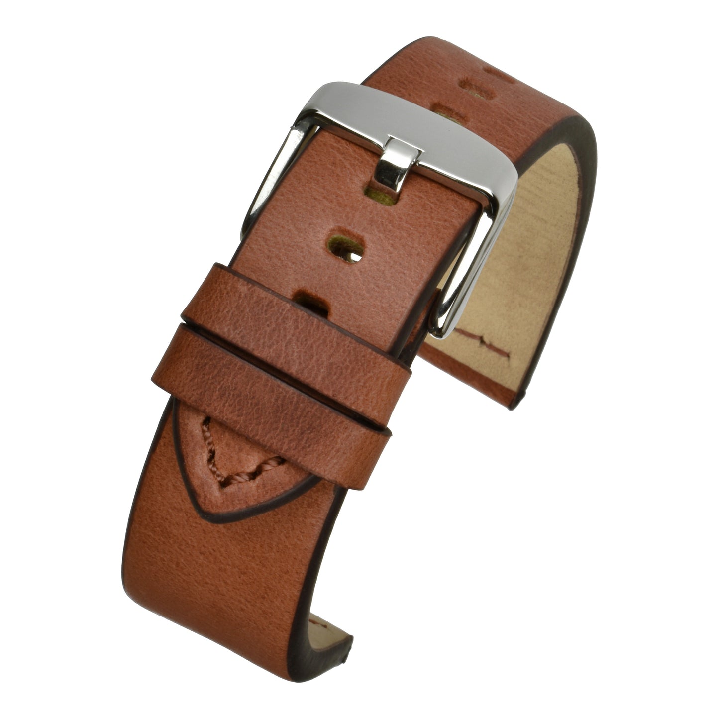 Hand-Made Smooth Padded Leather Watch Strap