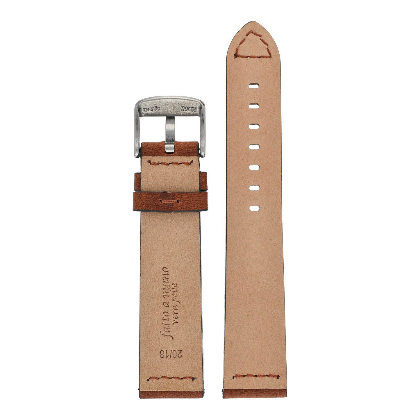 Hand-Made Smooth Padded Leather Watch Strap