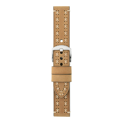 Heavy Cross Stitch Leather Watch Strap