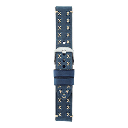 Heavy Cross Stitch Leather Watch Strap