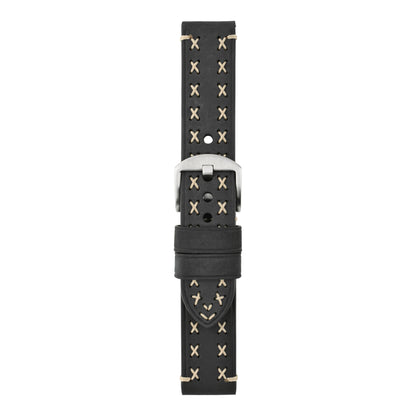 Heavy Cross Stitch Leather Watch Strap
