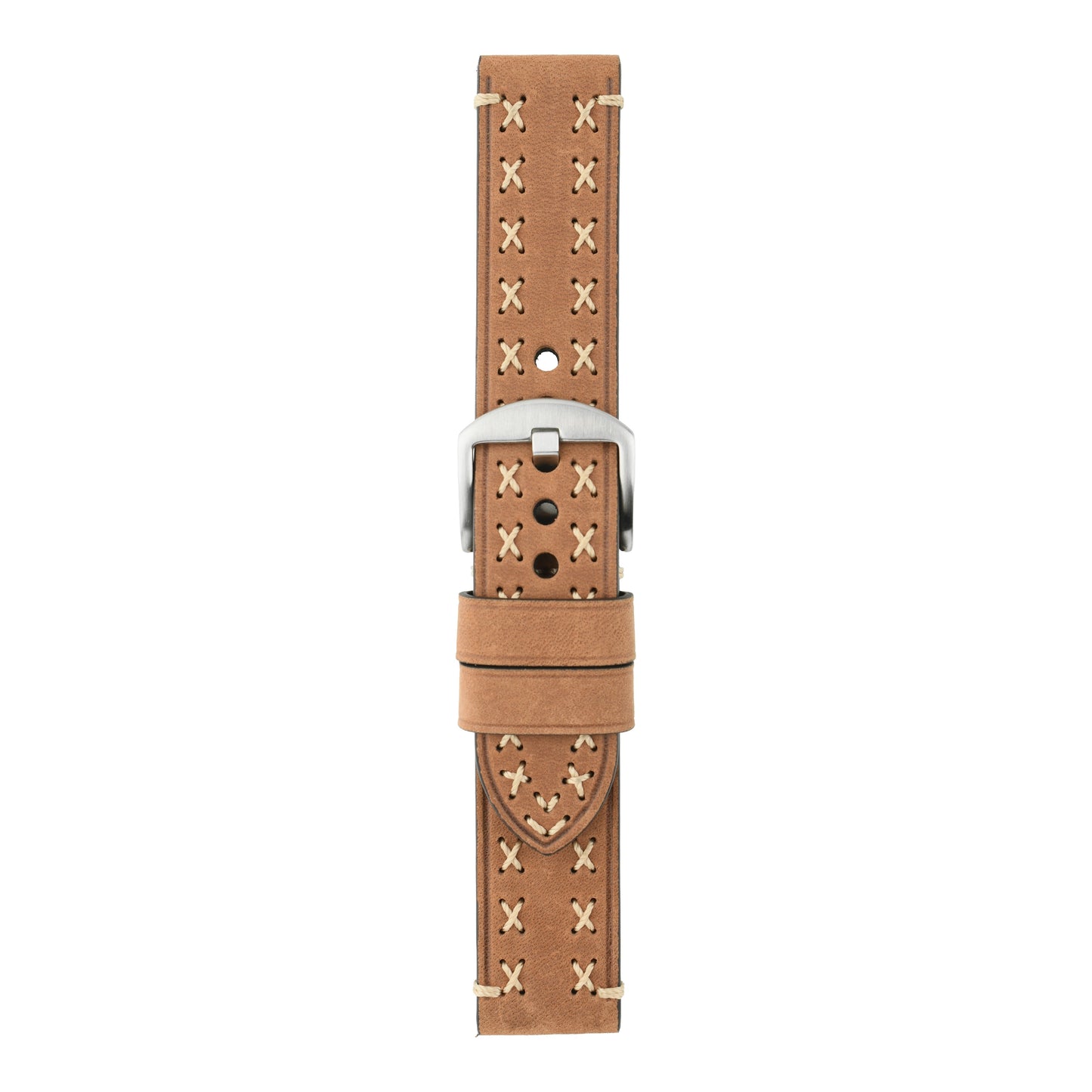 Heavy Cross Stitch Leather Watch Strap