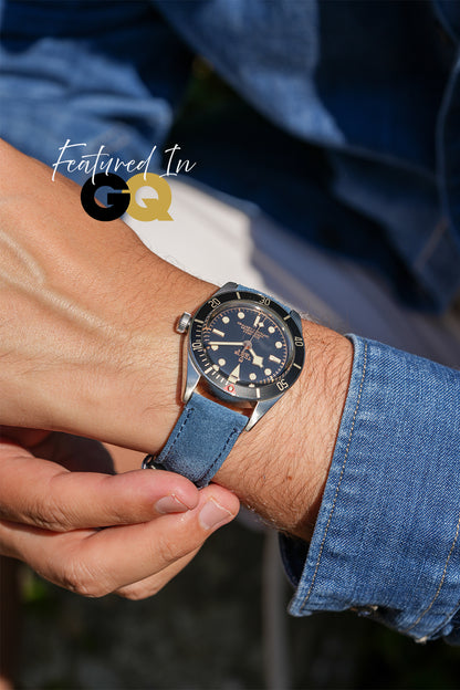Tudor Black Bay Suede Leather Strap Replacement