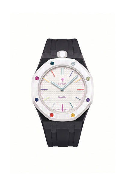 Huit Blanc Royal Pop Rubber Strap