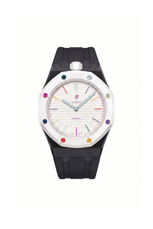 Huit Blanc Royal Pop Rubber Strap