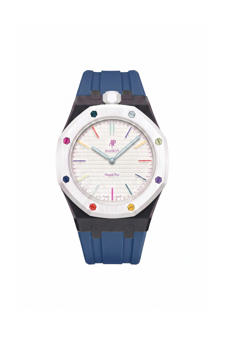 Huit Blanc Royal Pop Rubber Strap