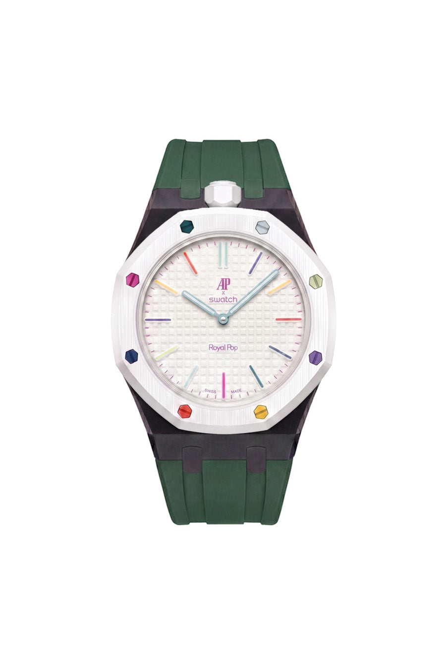 Huit Blanc Royal Pop Rubber Strap
